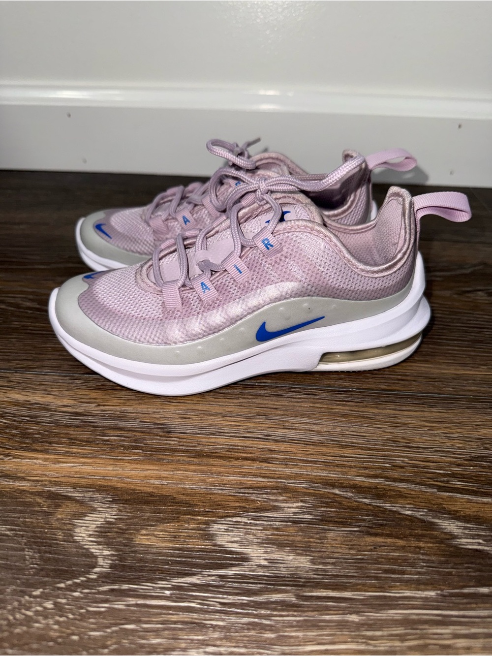 Nike Pink Mesh Sneakers with Blue Swoosh